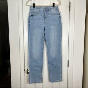 Nine West Light Blue Denim Wash Curvy Slim Straight Jeans